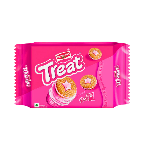 BRITANNIA TREAT WAFERS BISCUITS 150G - STRAWBERRY