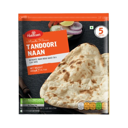 HALDIRAMS FROZEN TANDOORI NAAN (5 PCS) 400G