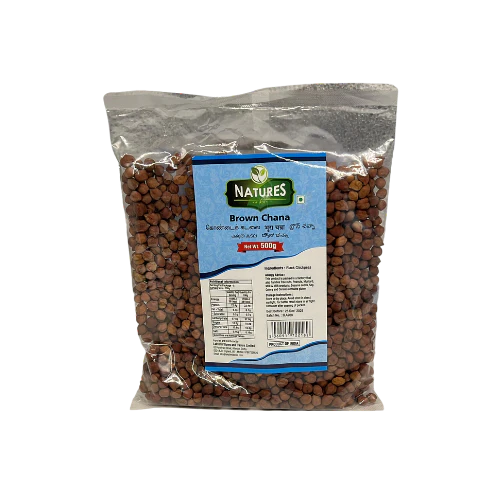NATURES BROWN KALA CHANA 500G