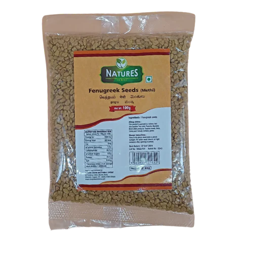 NATURES METHI SEEDS (FENUGREEK SEEDS) 100G