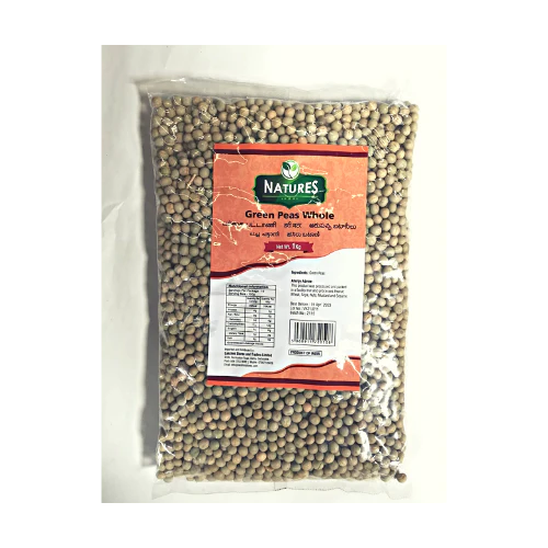 NATURES WHOLE GREEN PEAS 1KG