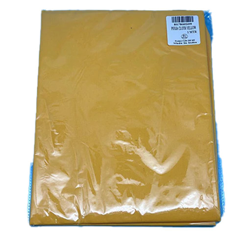 POOJA CLOTH 1 METER - YELLOW