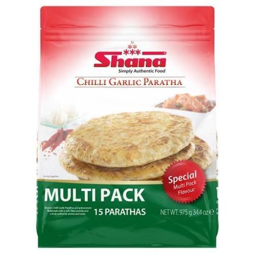 SHANA FROZEN MULTIPACK CHILLI GARLIC PARATHA 1200G (15PCS)