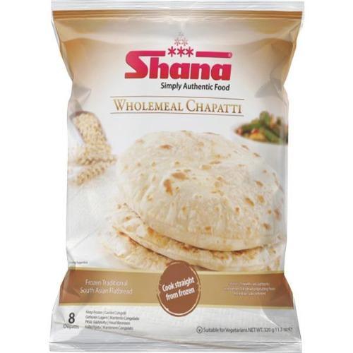 SHANA FROZEN WHOLEMEAL CHAPATTI 320G (8PCS)