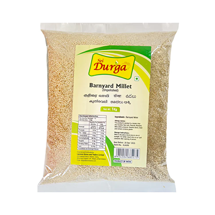 SRI DURGA UNPOLISHED MILLET 1KG - KUTHIRAIVALI (BARNYARD MILLET)