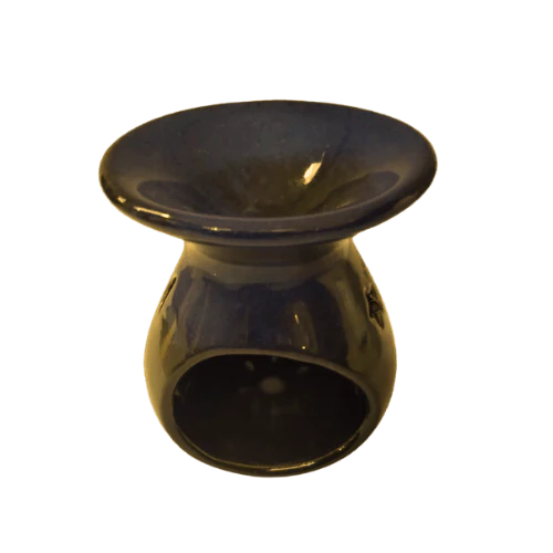 CERAMIC OIL BURNER FOR POOJA - LIGHT BROWN