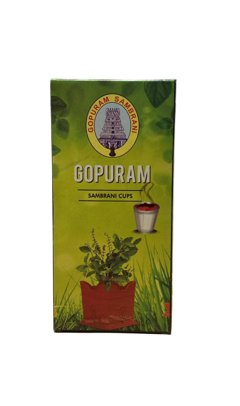 GOPURAM HERBAL CUP SAMBRANI 6PCS