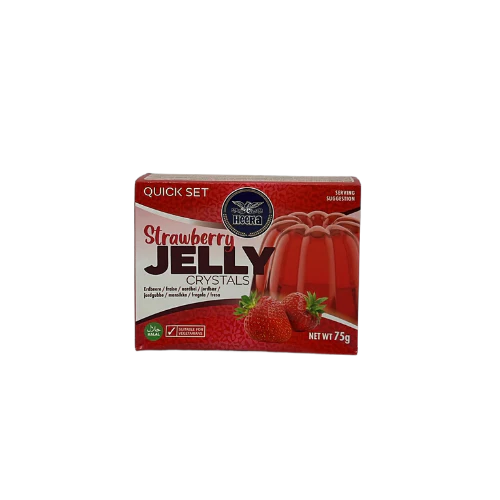 HEERA STRAWBERRY CRYSTAL JELLY ( HALAL ) 75G