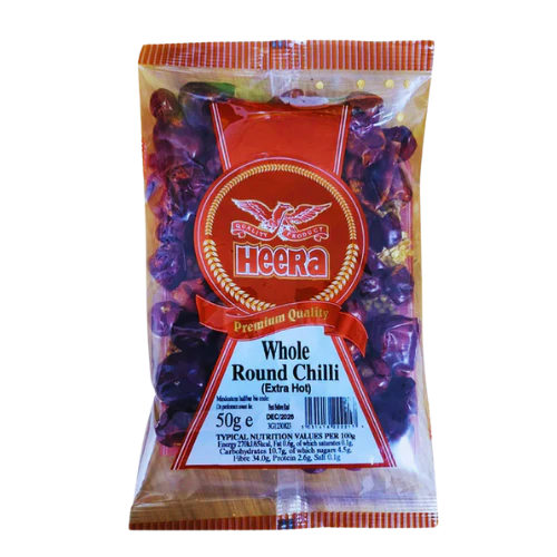 HEERA WHOLE ROUND CHIILI ( EXTRA HOT) 50G