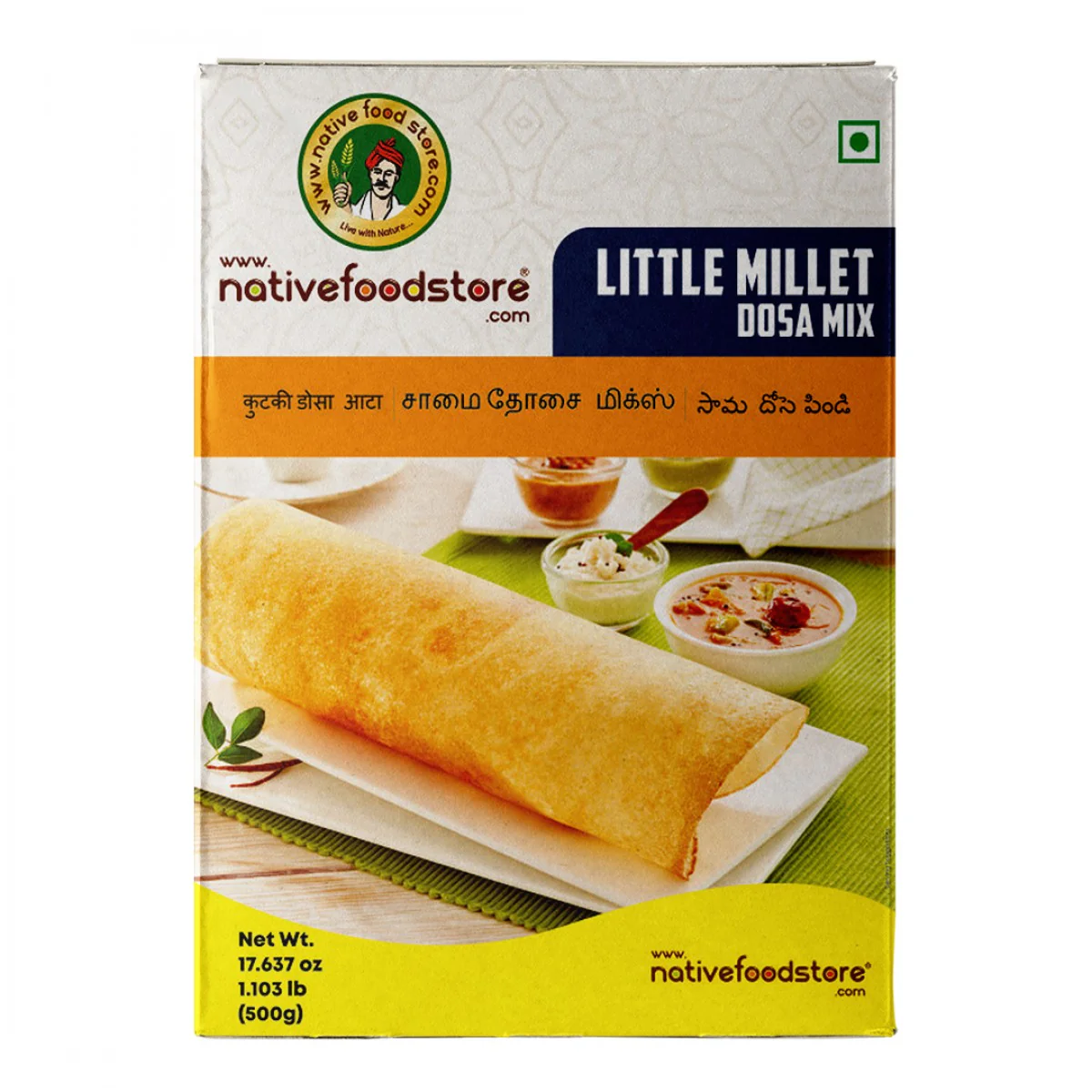 NATIVE FOOD STORE MILLET DOSA MIX 500G - SAMAI (LITTLE MILLET)