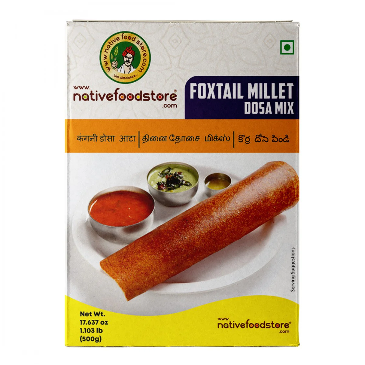 NATIVE FOOD STORE MILLET DOSA MIX 500G - THINAI (FOXTAIL MILLET)