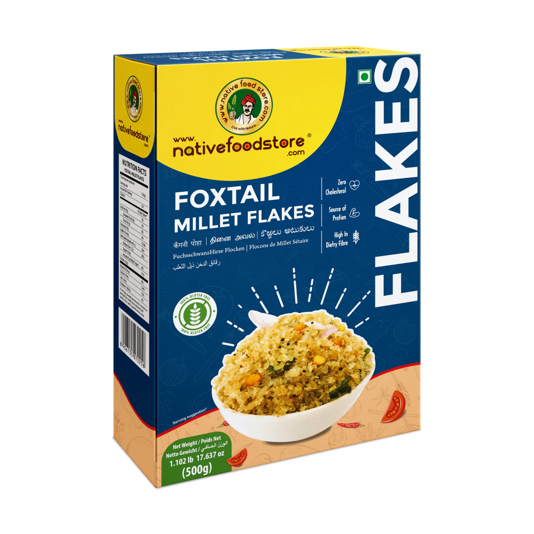 NATIVE FOOD STORE MILLET FLAKES 500G - THINAI (FOXTAIL MILLET)