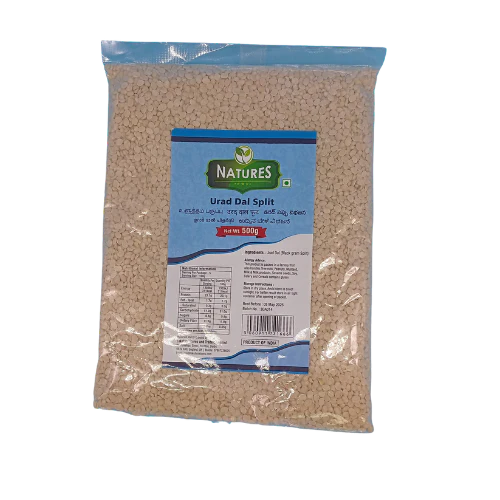 NATURES URID DAL WASHED SPLIT 500G