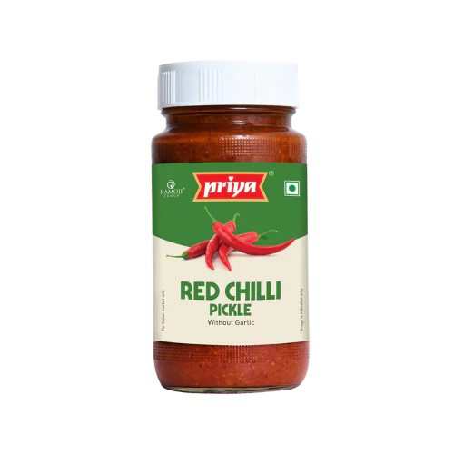 PRIYA RED CHILLI PICKLE (WITHOUT GARLIC) 300G