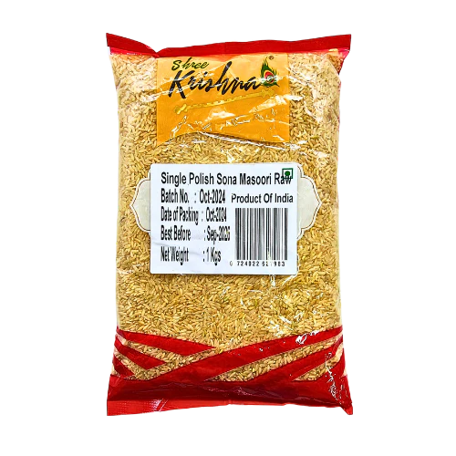 SHREE KRISHNA SINGLE POLISHED (BROWN) SONA MASOORI RICE - 1KG